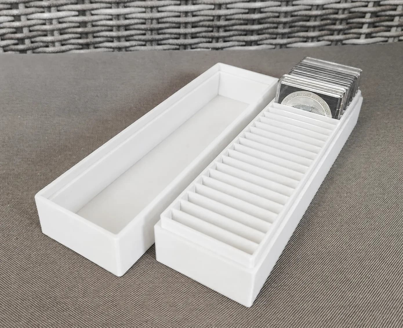 Münzbox für 25x Silbermünzen in Quadrumkapseln Bild 6