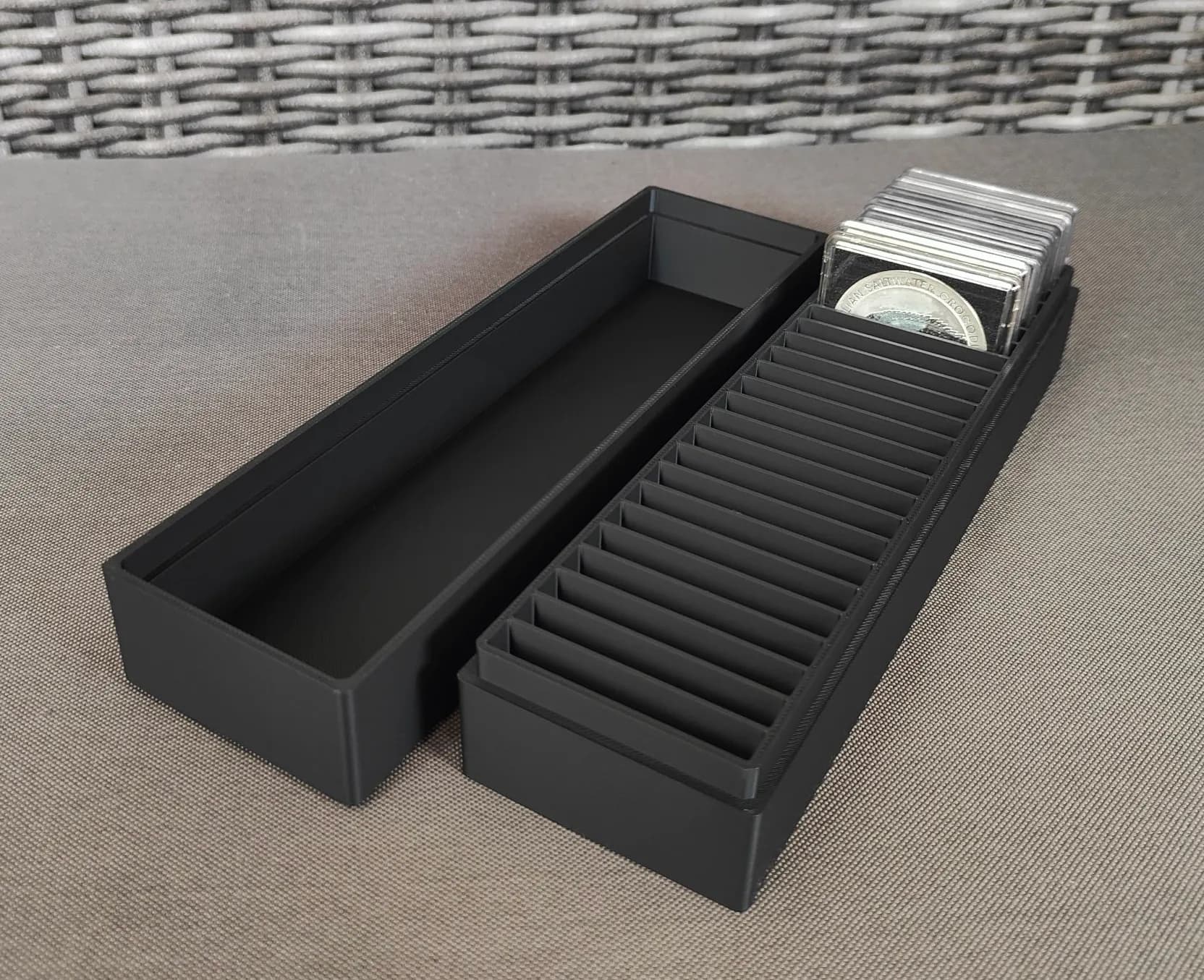 Münzbox für 25x Silbermünzen in Quadrumkapseln Bild 4