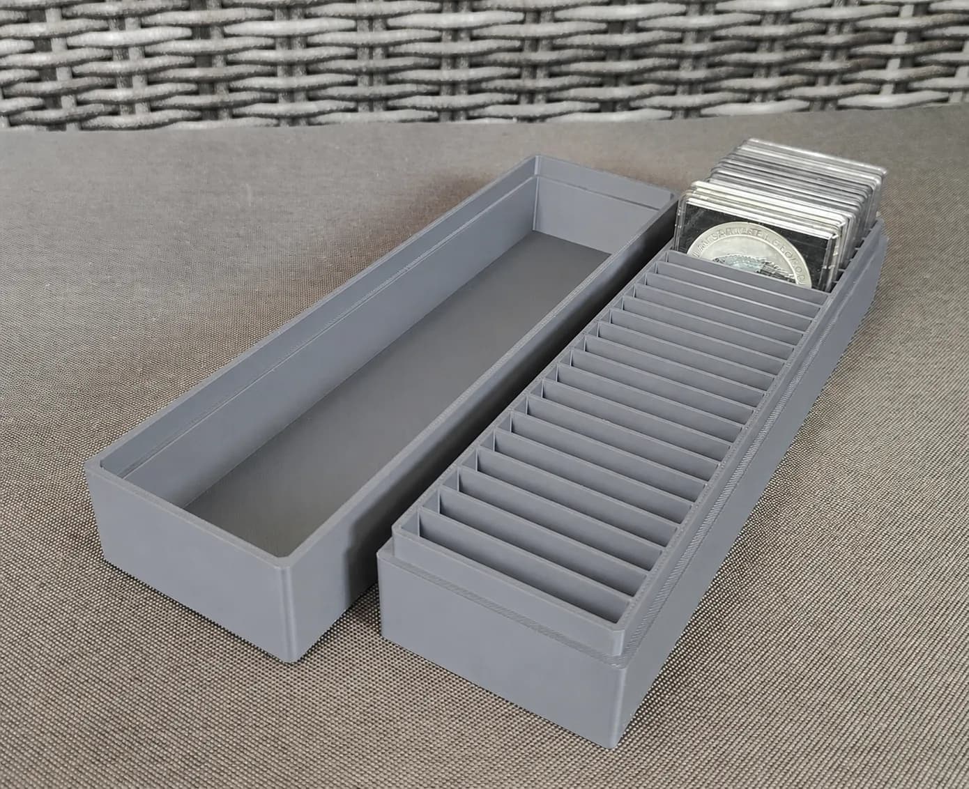 Münzbox für 25x Silbermünzen in Quadrumkapseln Bild 5