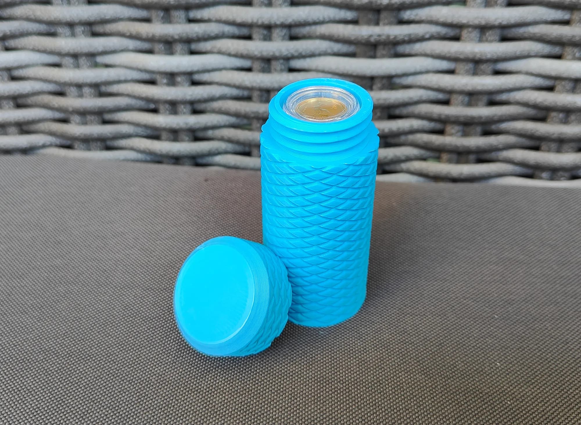 Münztube mit Diamantmuster für 1 Oz Silbermünzen Bild 10