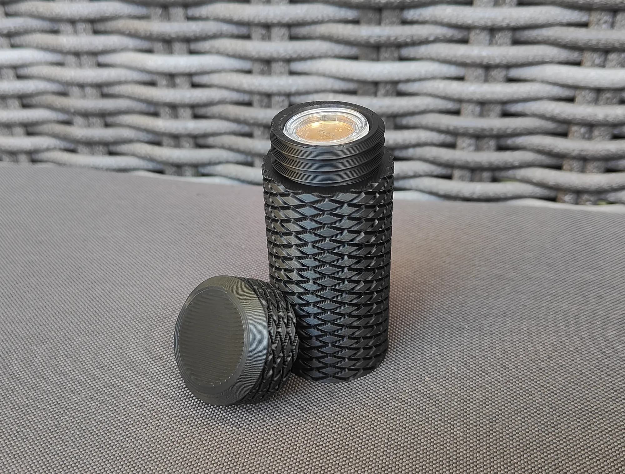 Münztube mit Diamantmuster für 1/10 Oz Goldmünzen Bild 2