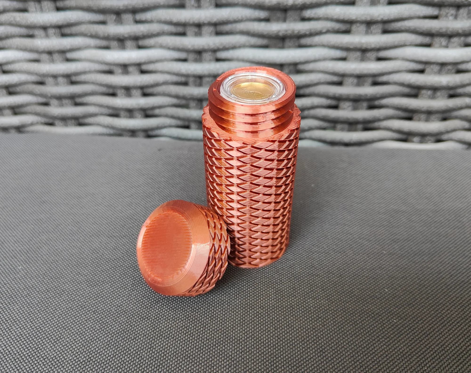 Münztube mit Diamantmuster für 1/10 Oz Goldmünzen Bild 6