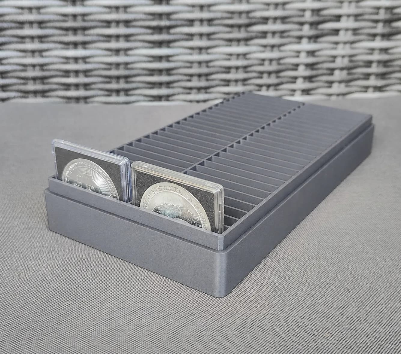 Münzbox für 50x Silbermünzen in Quadrumkapseln Bild 4