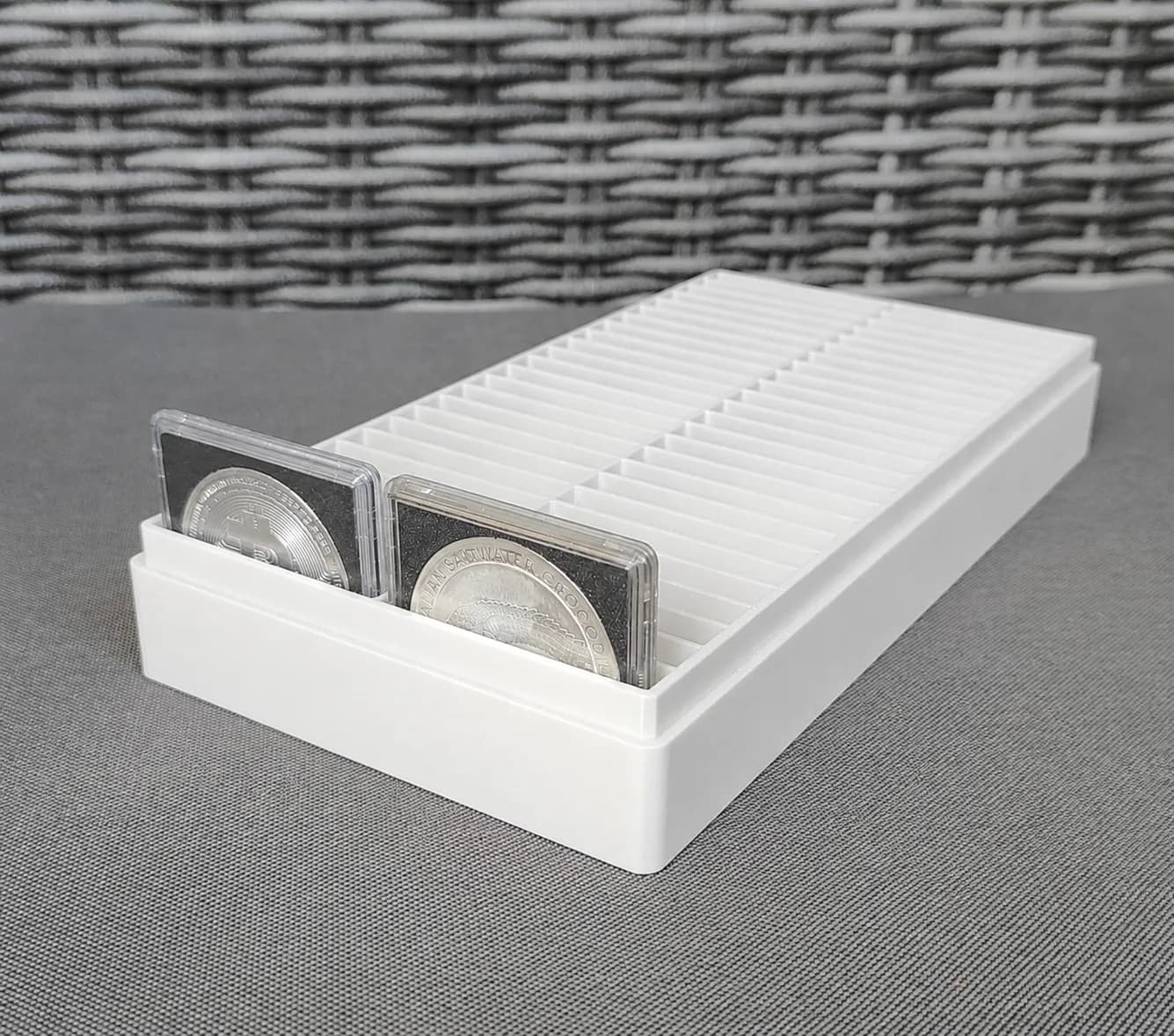 Münzbox für 50x Silbermünzen in Quadrumkapseln Bild 5