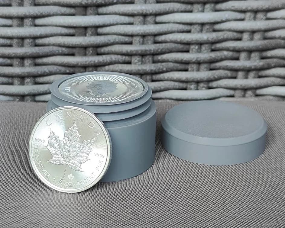 Münztube für 10x 1 Oz Silbermünzen - 39mm Bild 4