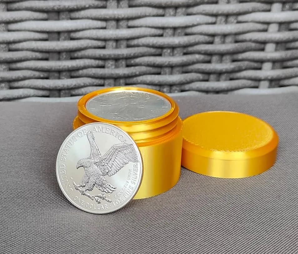 Münztube für 10x 1 Oz Silbermünzen - 40,6mm Bild 8
