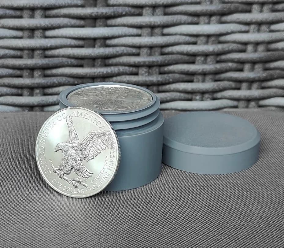 Münztube für 10x 1 Oz Silbermünzen - 40,6mm Bild 4