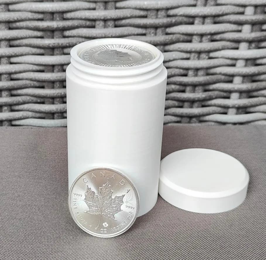 Münztube für 25x 1 Oz Silbermünzen - 39mm Bild 6